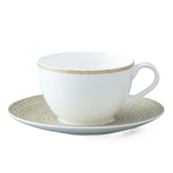 Narumi Cool Coupe Collection Luminar Gold (Border) Tea/Coffee Cup - Set of 36