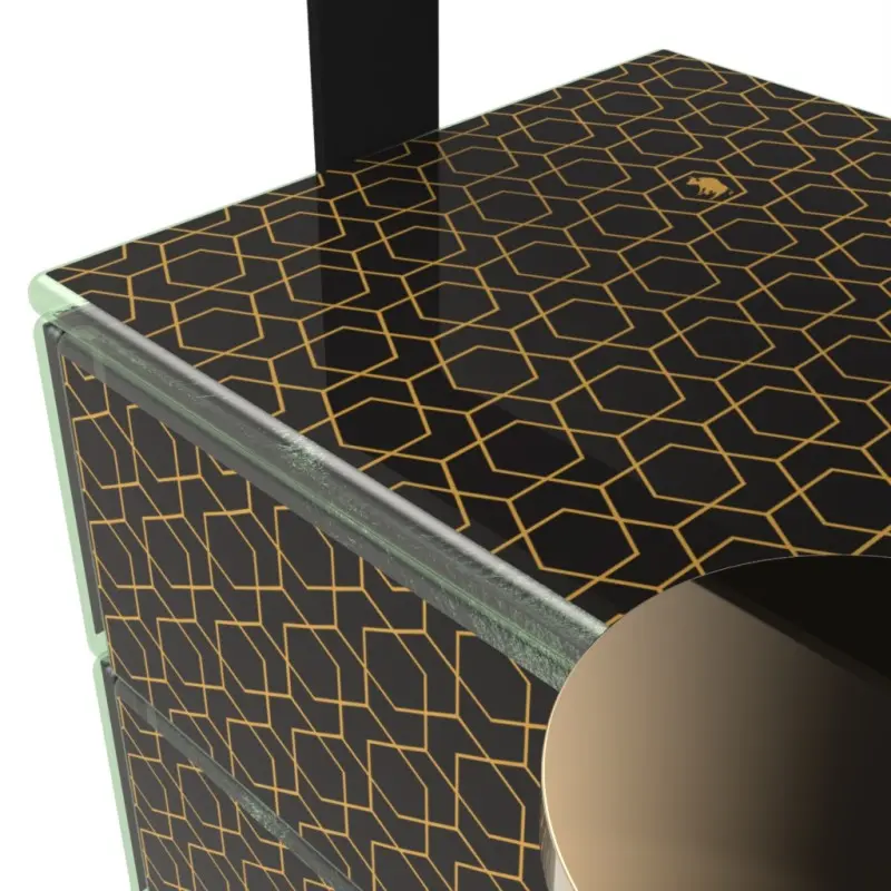 My Glass Studio Bento Box, Black - Set of 2 - 22.8 x 13.0 x 20 cm