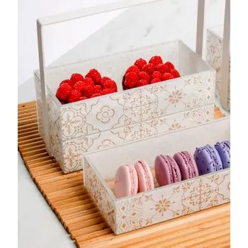 My Glass Studio Bento Box, White - Set of 2 - 22.8 x 13.0 x 20 cm