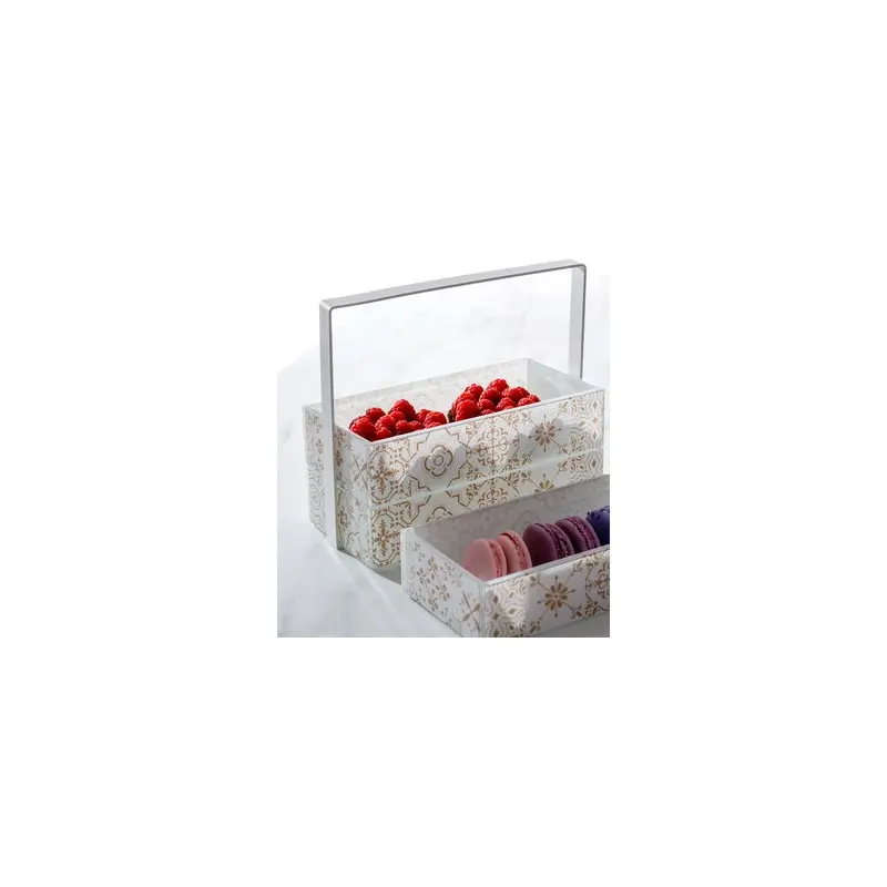 My Glass Studio Bento Box, White - Set of 2 - 22.8 x 13.0 x 20 cm