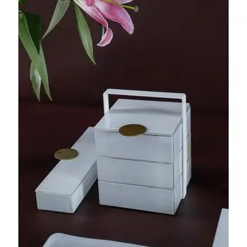 My Glass Studio Bento Box, White - Set of 2 - 14.4 x 16.2 x 20 cm