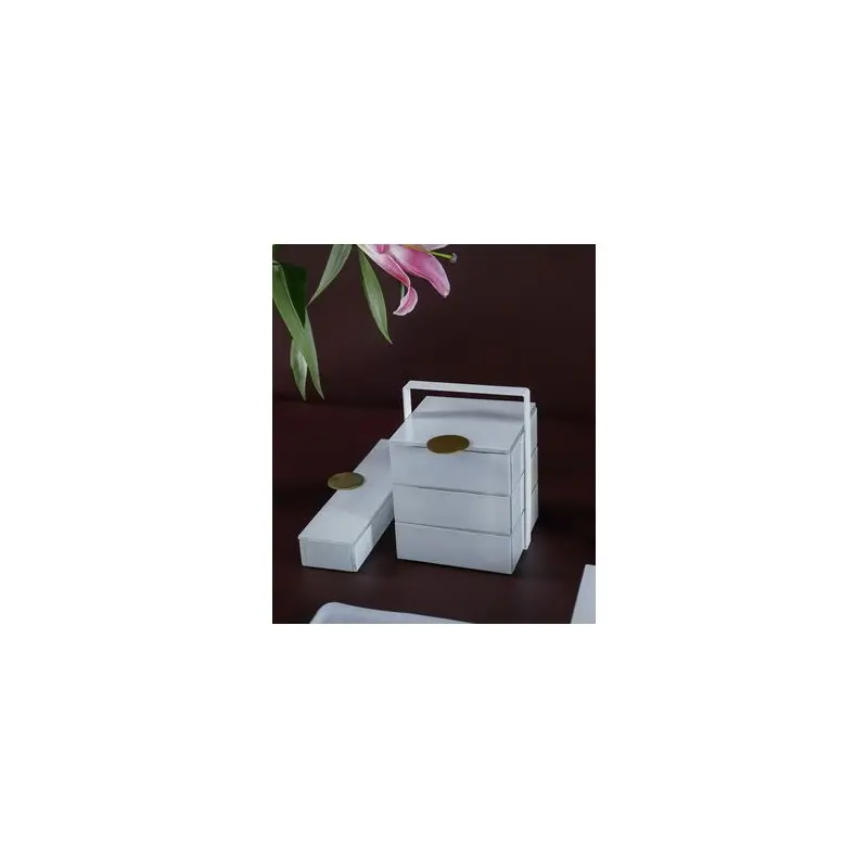 My Glass Studio Bento Box, White - Set of 2 - 14.4 x 16.2 x 20 cm