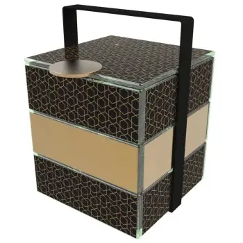 My Glass Studio Bento Box, Black - Set of 2 - 14.4 x 16.2 x 20 cm
