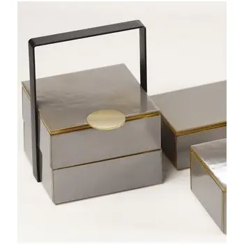 My Glass Studio Bento Box, White - Set of 2 - 14.4 x 16.2 x 20 cm