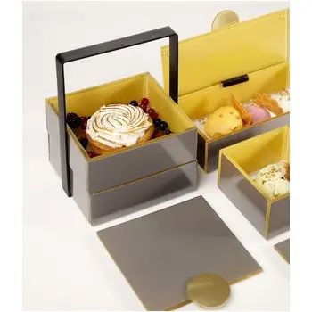 My Glass Studio Bento Box, White - Set of 2 - 14.4 x 16.2 x 20 cm