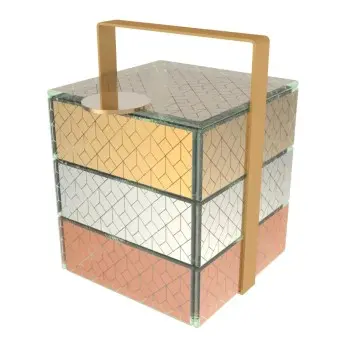 My Glass Studio Bento Box, White - Set of 2 - 14.4 x 16.2 x 20 cm
