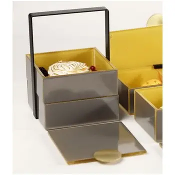 My Glass Studio Bento Box, Brown - Set of 2 - 14.4 x 16.2 x 20 cm