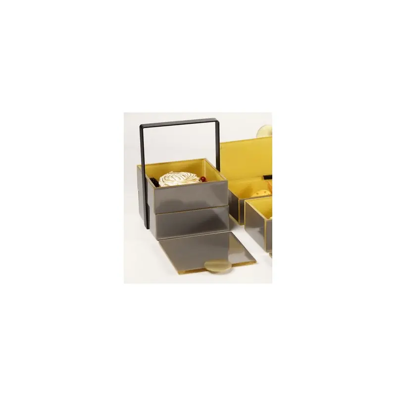 My Glass Studio Bento Box, Brown - Set of 2 - 14.4 x 16.2 x 20 cm