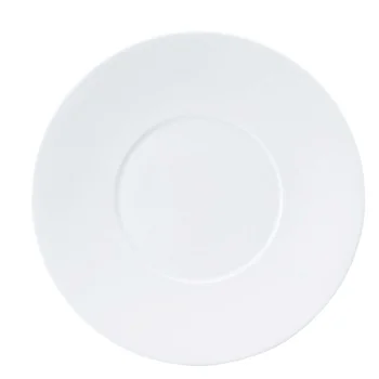 Narumi Chef's Collection White 24cm Wide Rim Plate - Set of 36