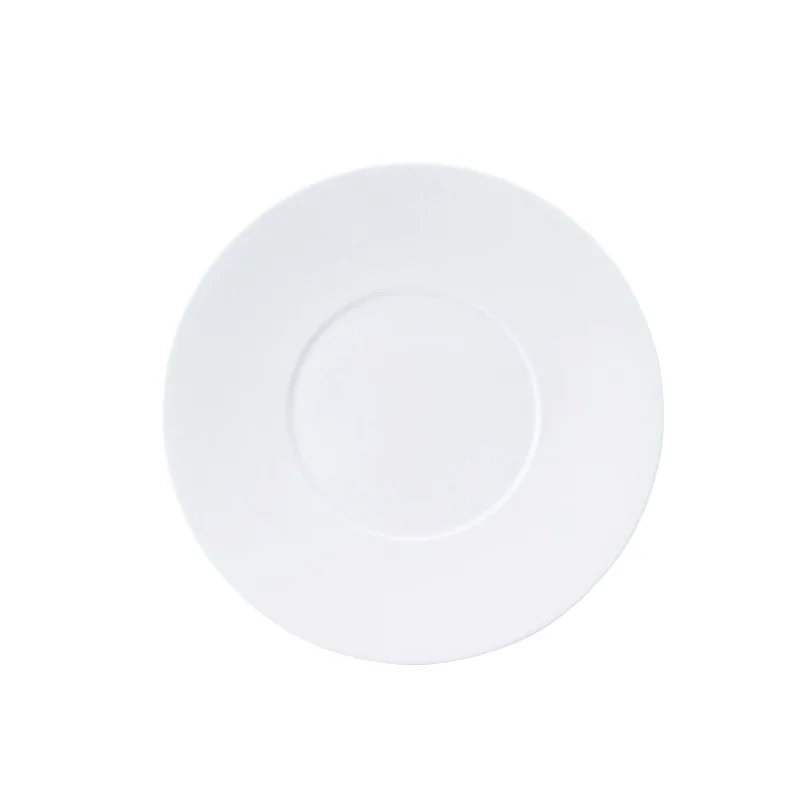 Narumi Chef's Collection White 24cm Wide Rim Plate - Set of 36