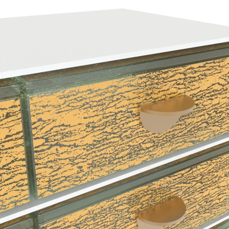 My Glass Studio Bento Box, Gold - Set of 3 - 28.6 x 14.0 x 19 cm