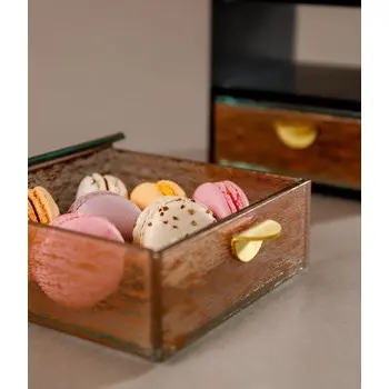 My Glass Studio Bento Box, Clear - Set of 2 - 14.0 x 14.0 x 19.5 cm