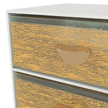 My Glass Studio Bento Box, Gold - Set of 2 - 14.0 x 14.0 x 19.5 cm