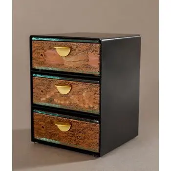 My Glass Studio Bento Box, Gold - Set of 2 - 14.0 x 14.0 x 19.5 cm