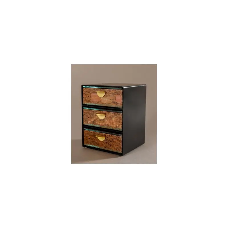 My Glass Studio Bento Box, Gold - Set of 2 - 14.0 x 14.0 x 19.5 cm