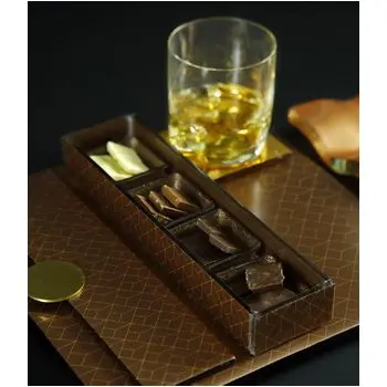 My Glass Studio Footed Board, Brown - Set of 6 - 30.0 x 30.0 x 2 cm