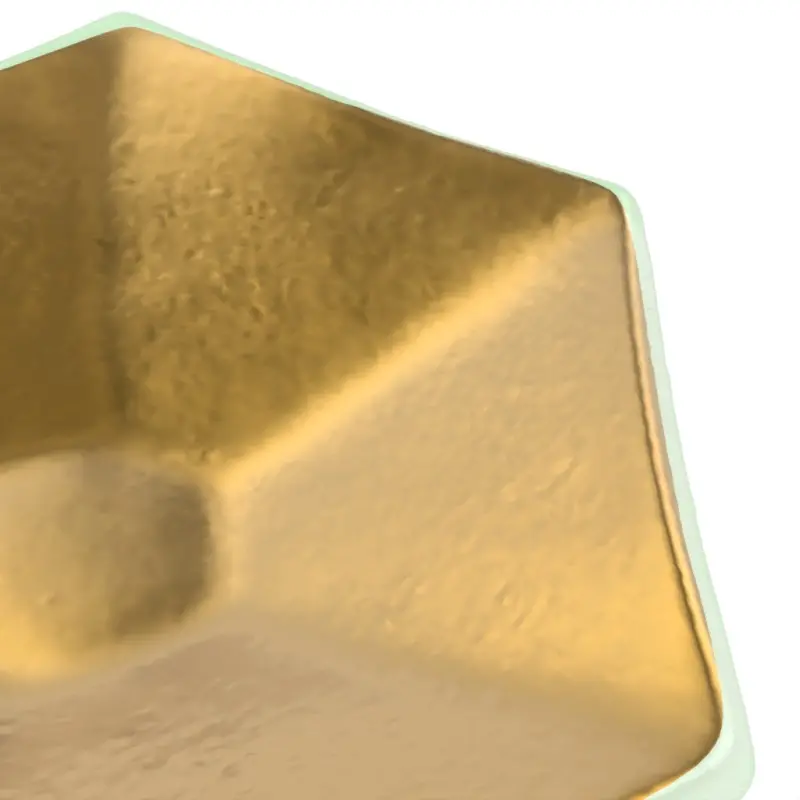 My Glass Studio Tasting Plate, Gold - Set of 24 - Dia: 12 cm, H: 2 cm