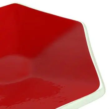 My Glass Studio Tasting Plate, Red - Set of 24 - Dia: 12 cm, H: 2 cm