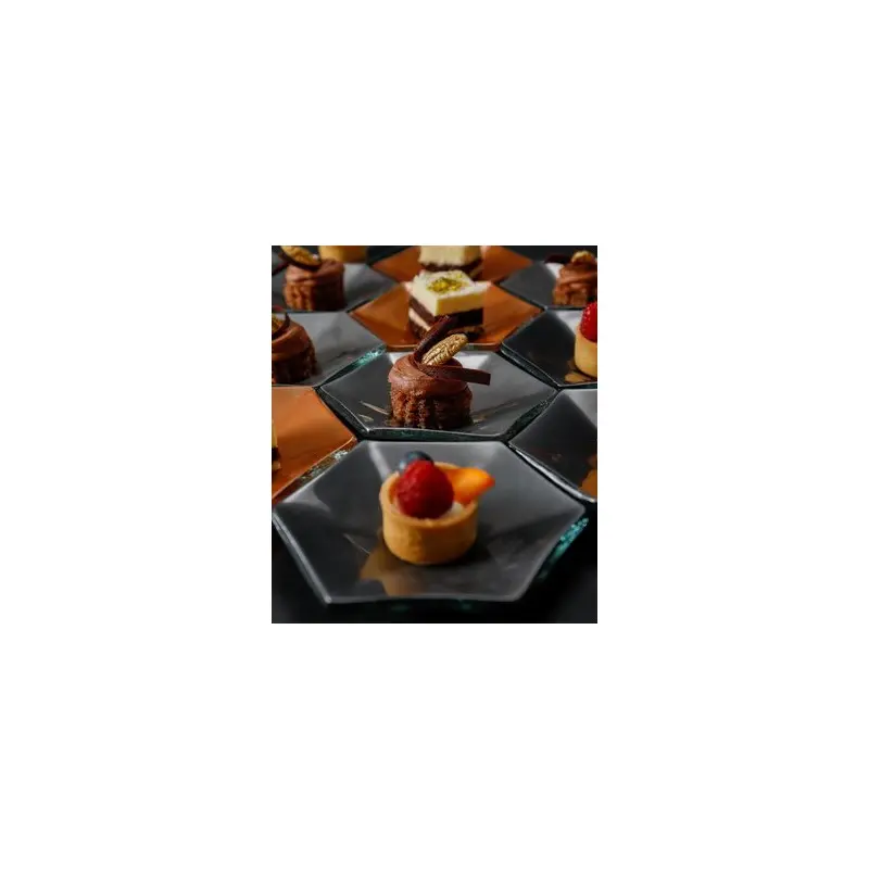 My Glass Studio Tasting Plate, Teal Blue - Set of 24 - Dia: 12 cm, H: 2 cm