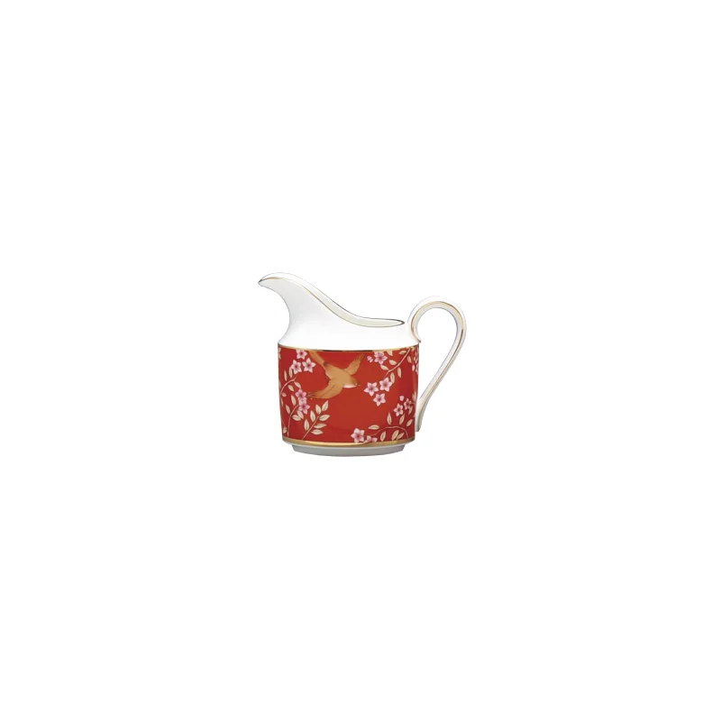 Narumi Flat Rim Collection Queen's Garden Red Creamer Jug 170cc - Set of 12 Narumi Flat Rim Collection Queen's Garden Red Creamer Jug 170cc - Set of 12