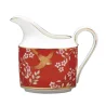 Narumi Flat Rim Collection Queen's Garden Red Creamer Jug 170cc - Set of 12