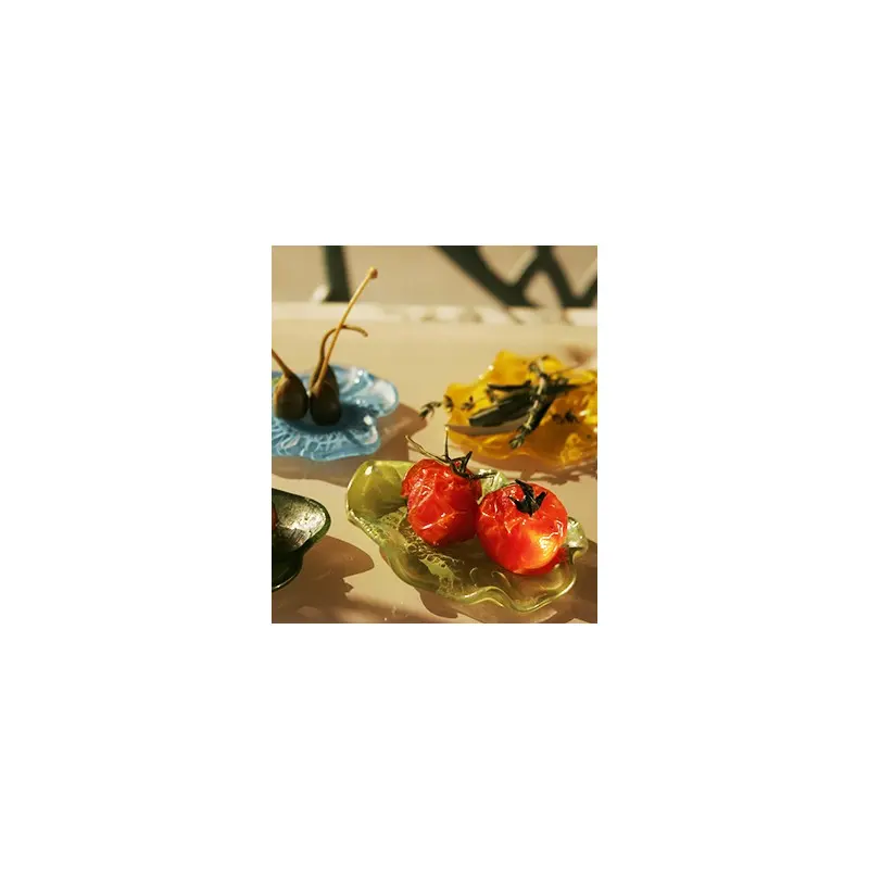 My Glass Studio Tasting Plate / Bowl, Grey - Set of 20 - 6.5 x 5.5 x 1 cm