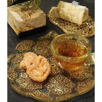 My Glass Studio Tasting Plate, Black - Set of 12 - 15.5 x 9.0 x 3 cm