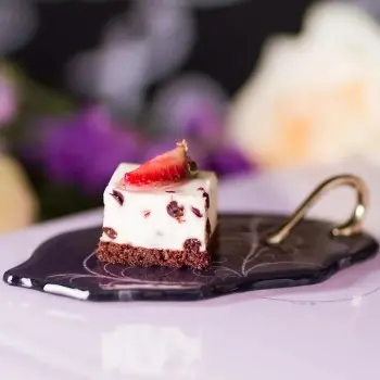 My Glass Studio Tasting Plate, Black - Set of 12 - 15.5 x 9.0 x 3 cm