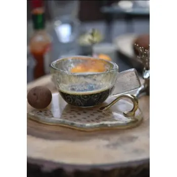 My Glass Studio Tasting Plate, Cream - Set of 12 - 15.5 x 9.0 x 3 cm