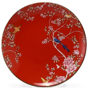 Narumi Cool Coupe Collection Queen's Garden Red 16cm Plate - Set of 24