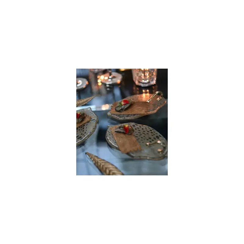 My Glass Studio Tasting Plate, Gold - Set of 12 - 15.5 x 9.0 x 3 cm My Glass Studio Tasting Plate, Gold - Set of 12 - 15.5 x 9.0 x 3 cm