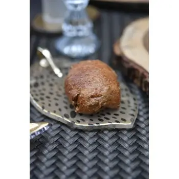 My Glass Studio Tasting Plate, Gold - Set of 12 - 15.5 x 9.0 x 3 cm