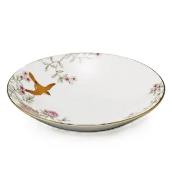 Narumi New Rim Collection Queen's Garden Red 23cm Soup Plate - Set of 36