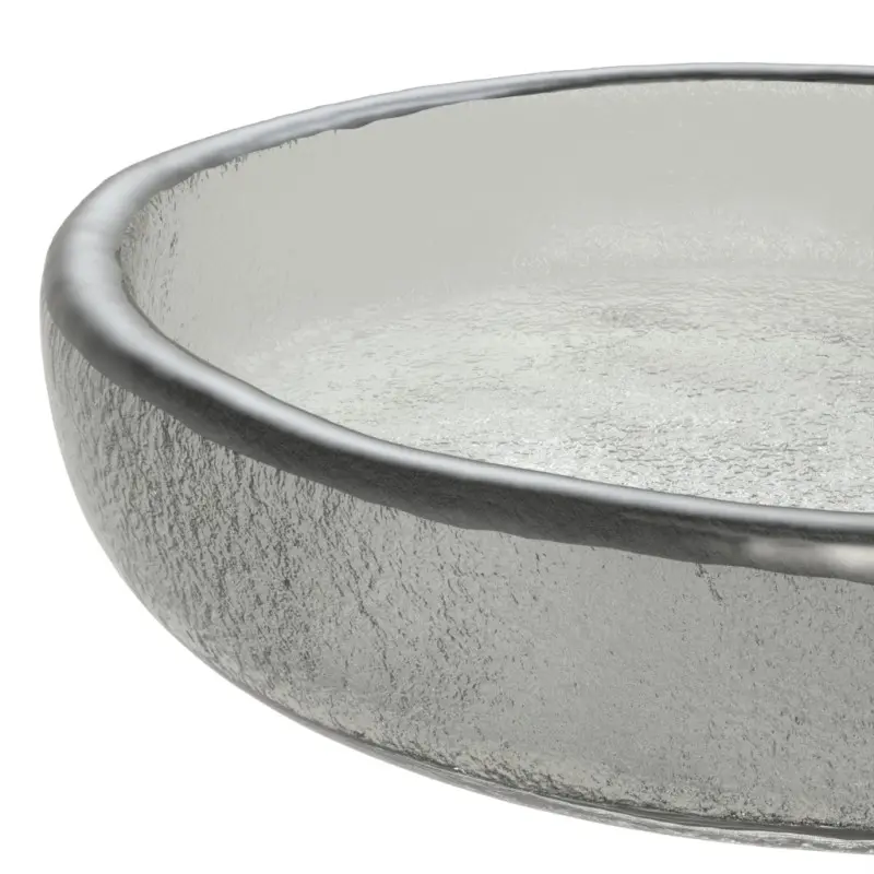 My Glass Studio Olive Bowl, Grey - Set of 10 - 11.7 x 2.5 x 0cm