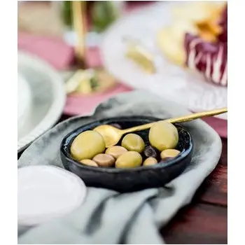 My Glass Studio Olive Bowl, Grey - Set of 10 - 11.7 x 2.5 x 0cm