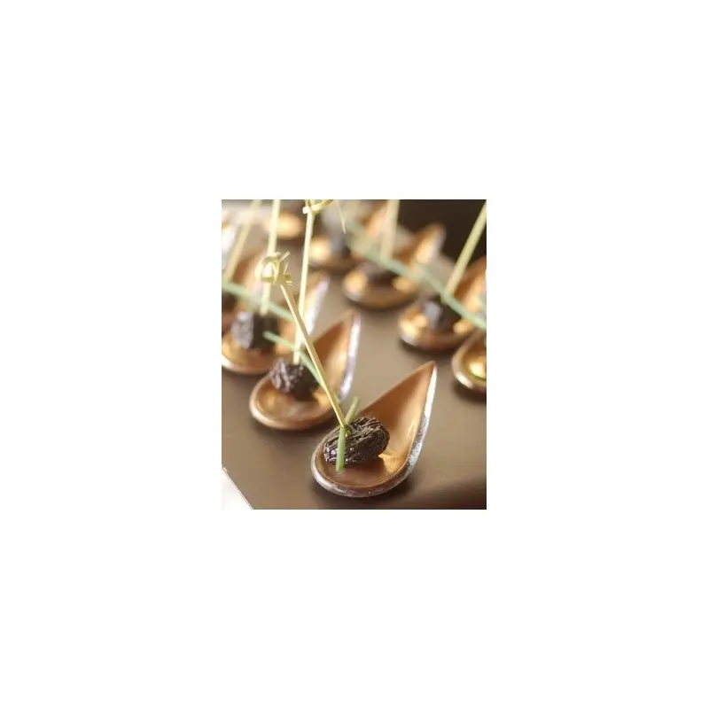 My Glass Studio Appetizer Spoon, Cream - Set of 16 - 9.7 x 4.4 x 2 cm