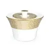 Narumi Flat Rim Collection Gold Dust Sugar Bowl With Cover 250cc - Set of 12