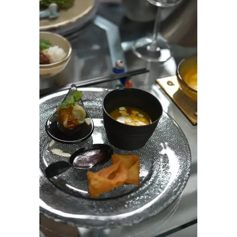 My Glass Studio Appetizer Spoon, Grey - Set of 16 - 9.7 x 4.4 x 2 cm