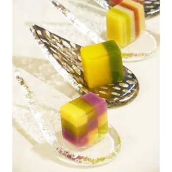 My Glass Studio Appetizer Spoon, Clear - Set of 16 - 9.7 x 4.4 x 2 cm