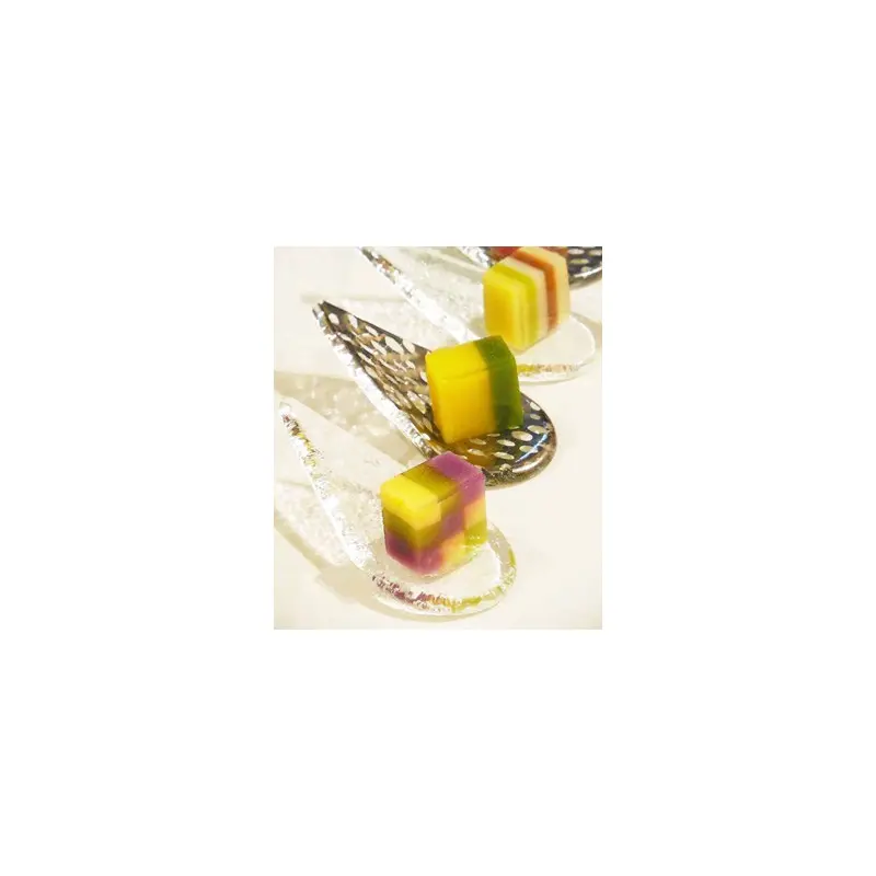 My Glass Studio Appetizer Spoon, Clear - Set of 16 - 9.7 x 4.4 x 2 cm
