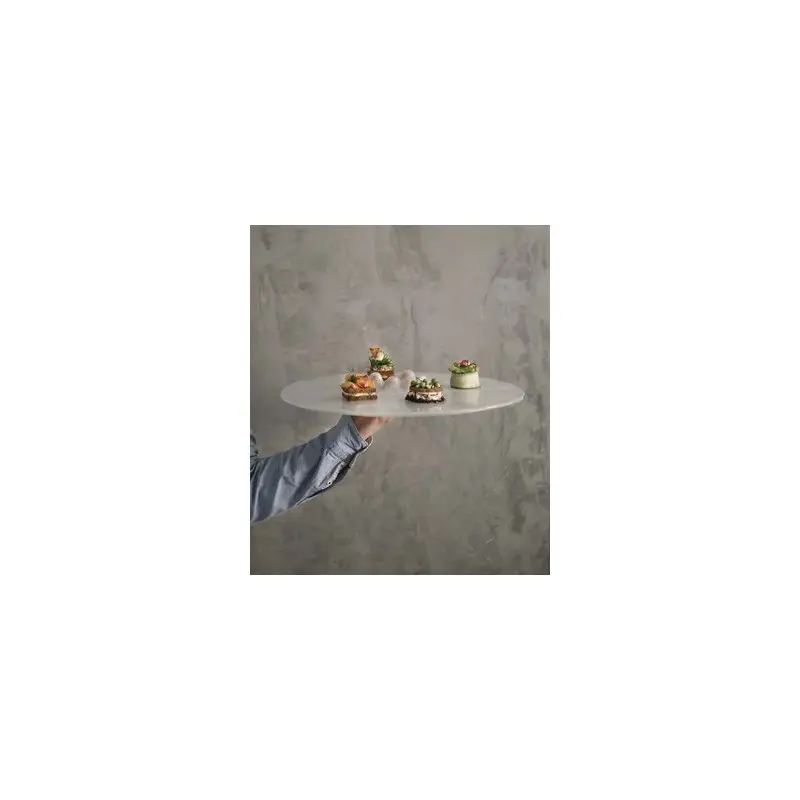 My Glass Studio Canape Tray, White - Set of 6 - Dia: 42 cm, H: 4 cm My Glass Studio Canape Tray, White - Set of 6 - Dia: 42 cm, H: 4 cm