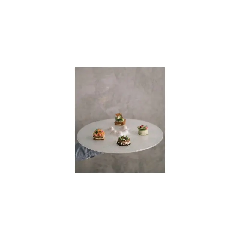 My Glass Studio Canape Tray, White - Set of 6 - Dia: 42 cm, H: 4 cm My Glass Studio Canape Tray, White - Set of 6 - Dia: 42 cm, H: 4 cm