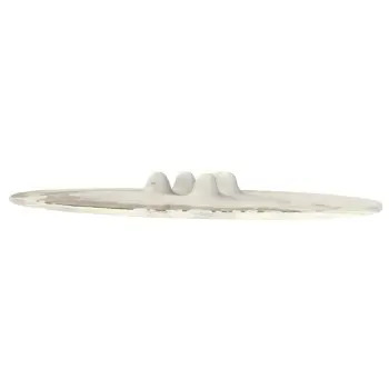 My Glass Studio Canape Tray, Cream - Set of 6 - Dia: 42 cm, H: 4 cm