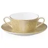 Narumi Flat Rim Collection Gold Dust 16cm Saucer - Set of 36