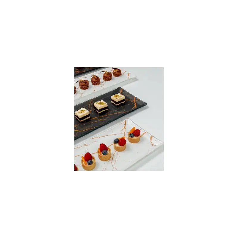 My Glass Studio Serving Platter, Grey - Set of 4 - 49.0 x 17.0 x 2 cm My Glass Studio Serving Platter, Grey - Set of 4 - 49.0 x 17.0 x 2 cm