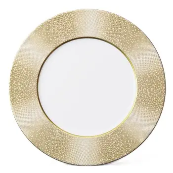 Narumi Flat Rim Collection Gold Dust 21cm Flat Rim Plate - Set of 24