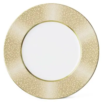 Narumi Flat Rim Collection Gold Dust 23cm Flat Rim Plate - Set of 24