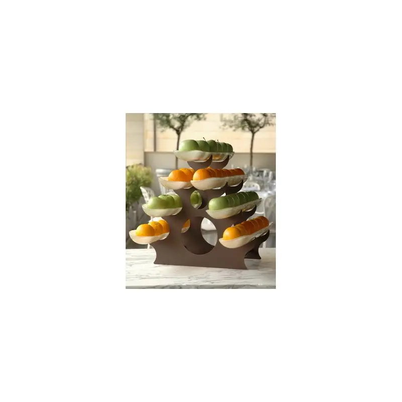 My Glass Studio Serving Bowl & Stand, Grey - Set of 2 - 65.0 x 48.0 x 47 cm