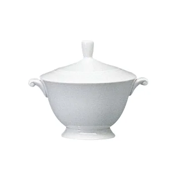 Narumi New Rim Collection White Sugar Bowl With Cover 300cc - Set of 12