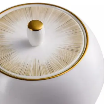 Narumi Cool Coupe Collection Glowing Gold Sugar Bowl With Cover 430cc - Set of 12